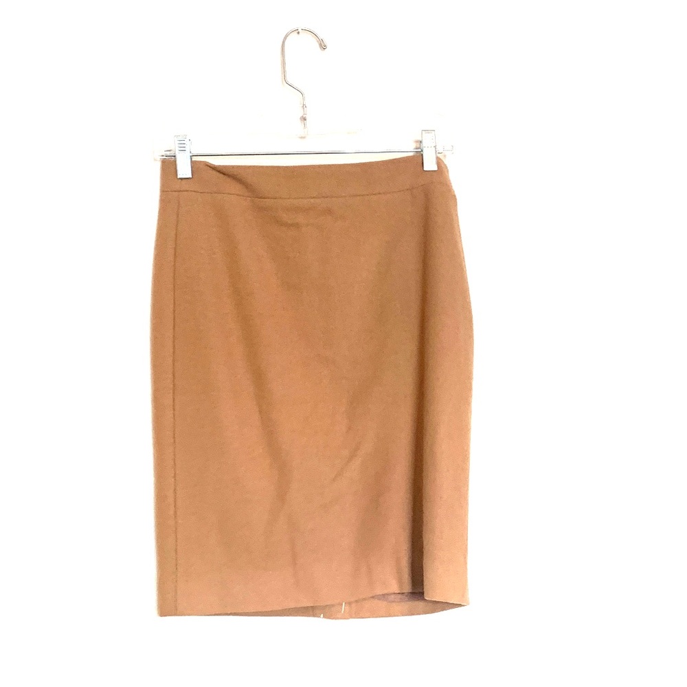 Camel J. Crew Pencil Skirt